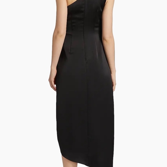 Ramy Brook  Malika Satin One Shoulder Midi Dress size 8 - Picture 3 of 14